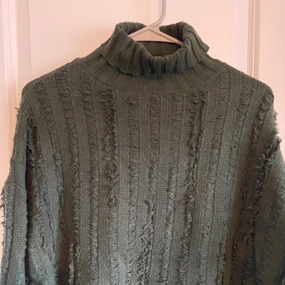 Gilli Frayed Turtleneck Sweater